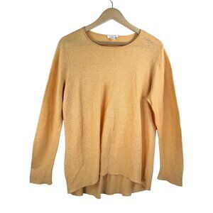 Eileen‎ Fisher 100% linen lagen look high low top mustard sz L